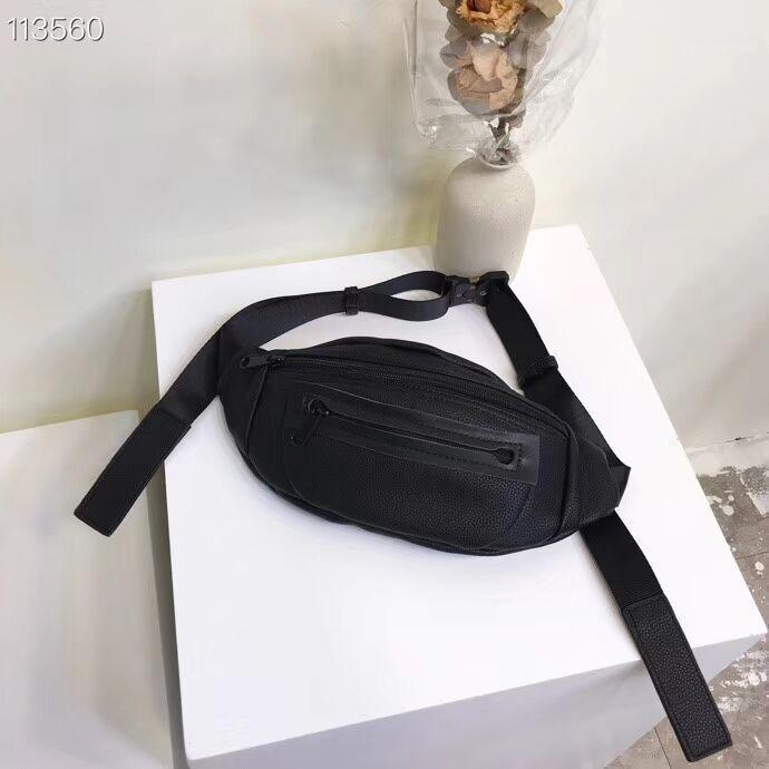 

Leather Lady Waist Bag Fashion Chest Pack Outdoor Casual Crossbody1, Black