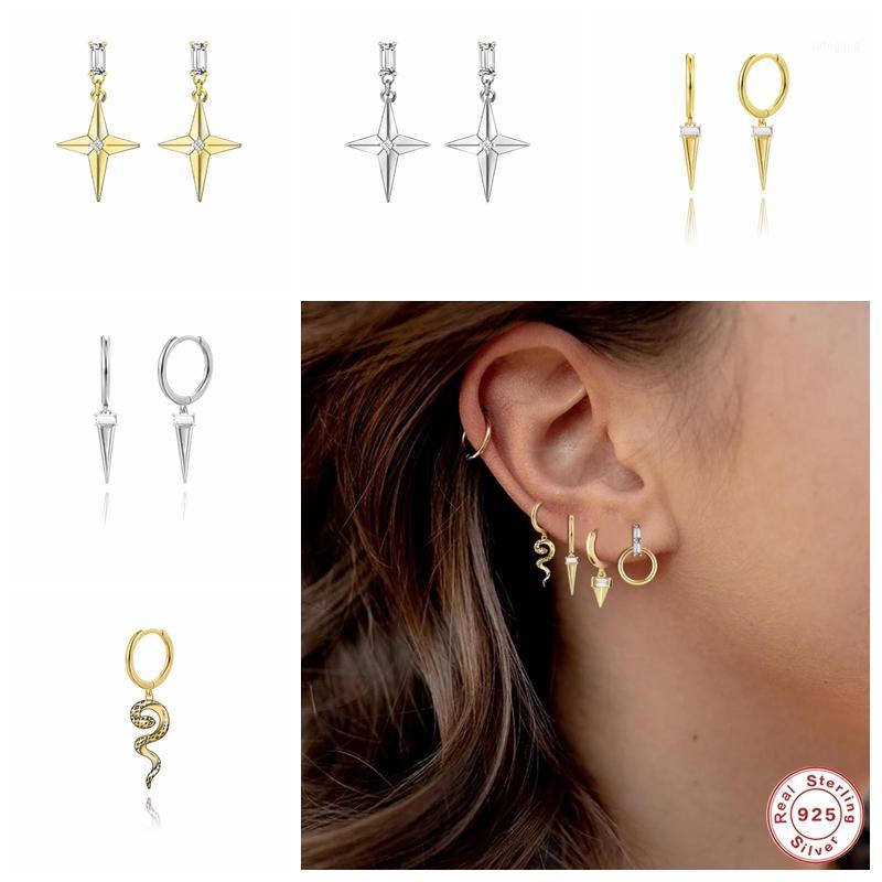 

Hoop & Huggie 925 Sterling Silver Jewelry Trendy Minimalist Earrings Pendientes Serpiente For Woman Valentine's Anniversary Gift1