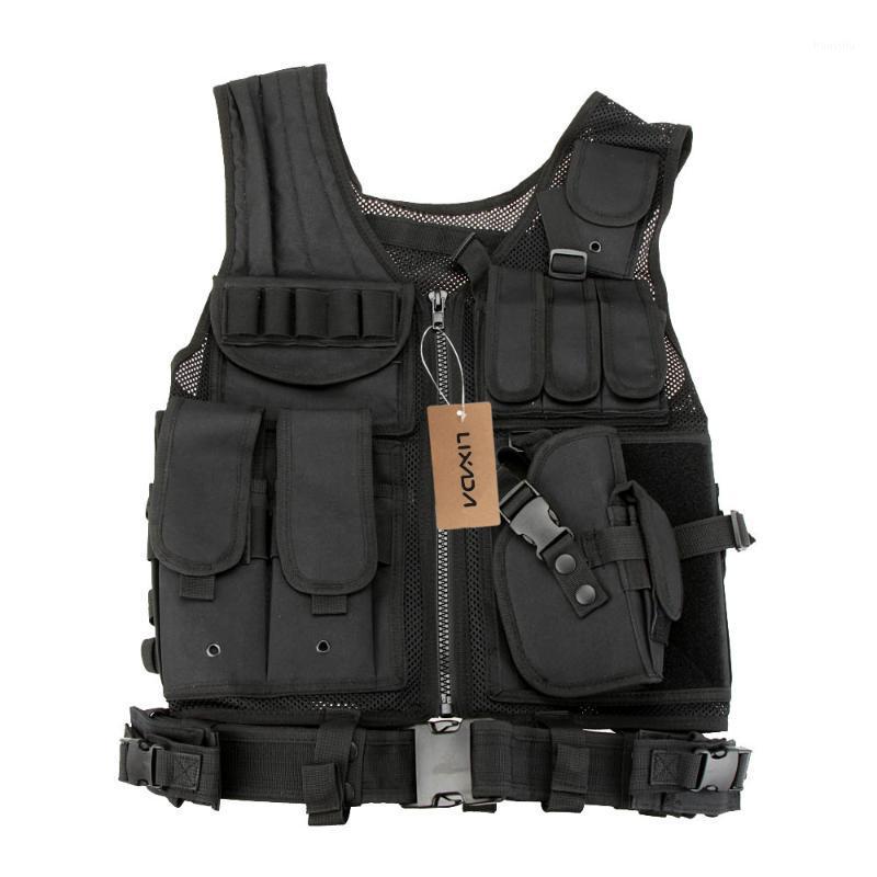 

Lixada Outdoor Tactical Vest Army Polyester War Game Hunting Vest for Camping Hiking Tactical jacket 20201, Camouflage 1