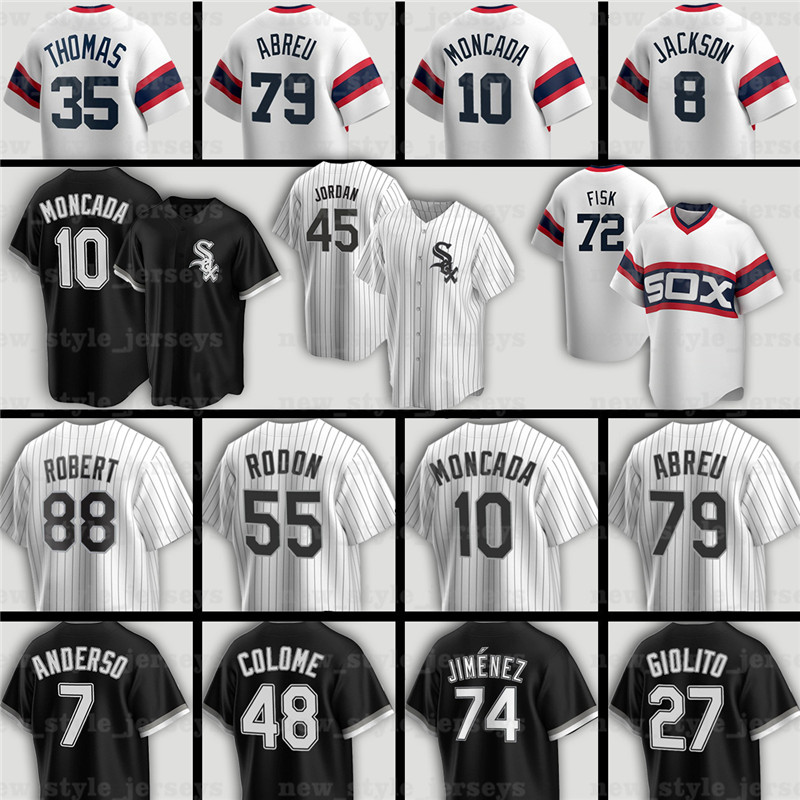 

8 Bo Jackson 45 Michael JD 21 Todd Frazier Jersey 7 Tim Anderson 10 Yoan Moncada 79 Jose Abreu LUIS ROBERT 35 Frank Thomas Baseball Jerseys, Men(xiao xiong)