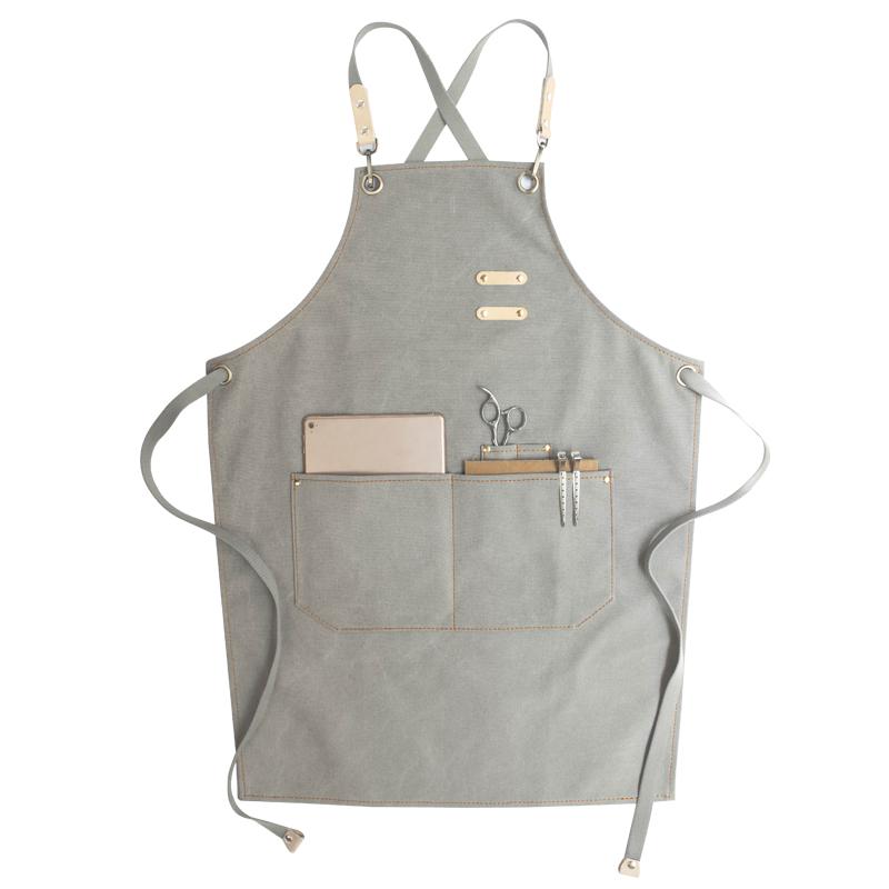 

Chinese restaurant with the same apron Korean fashion barber floral master work clothes coffee shop apron