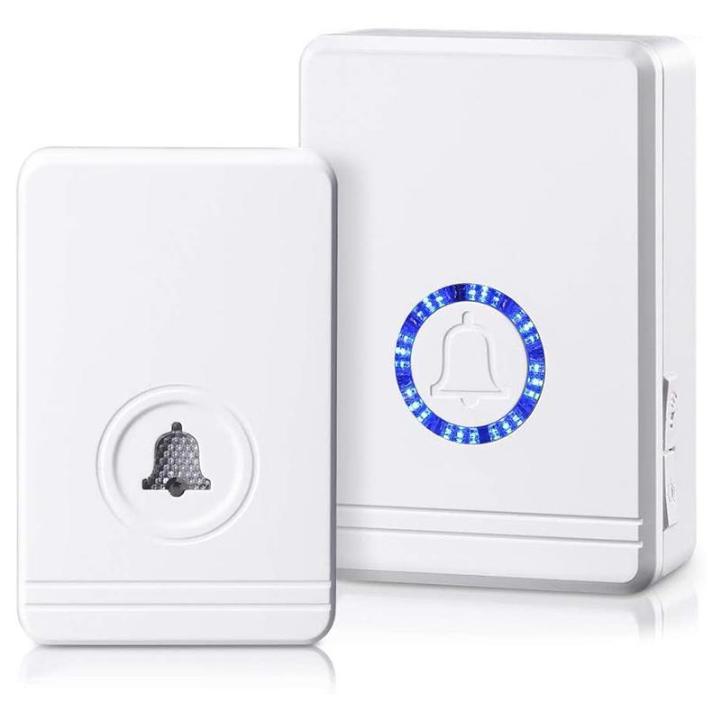 

Wireless Doorbell for Home Classroom Office Business, 1300 Ft Long Range, Adjustable Volume 48 Chimes with LED Flash Plug in Doo1