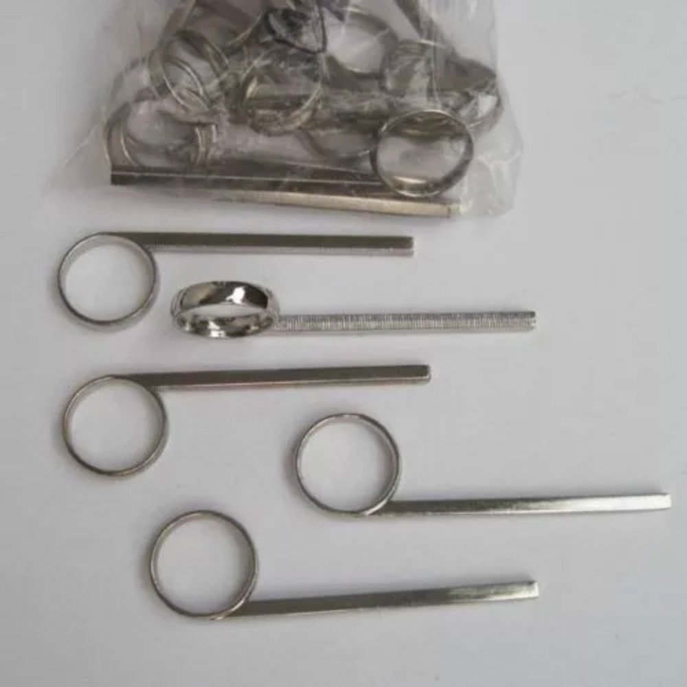 

10 Pcs Nickel Plated Trumpet Slide Finger Ring for Repairing Part New