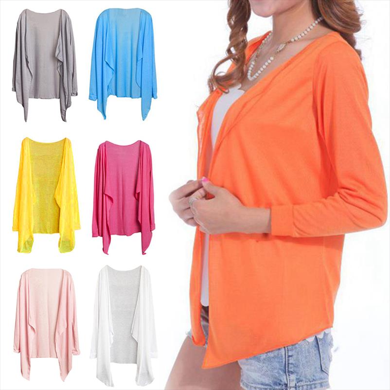 

summer thin womens cardigan sunscreen long sleeve solid cotton blend cardigans sun protection long cardigans blouses, White