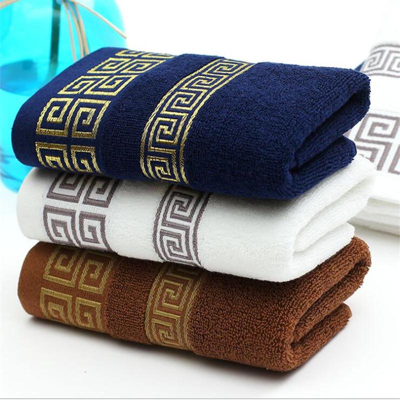 

High Quality Luxury Soft Embroidered Towels Bathroom Strongly Water Absorbent Adult Beach Towel 100% Cotton, Blue