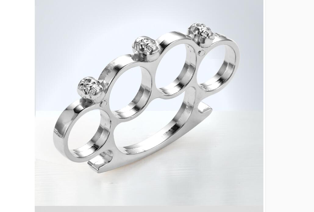 

Brand New Skull Belt Buckle Gothic New Brass Knuckle Costume Metal Fashion Mens Skeleton self-defense tool