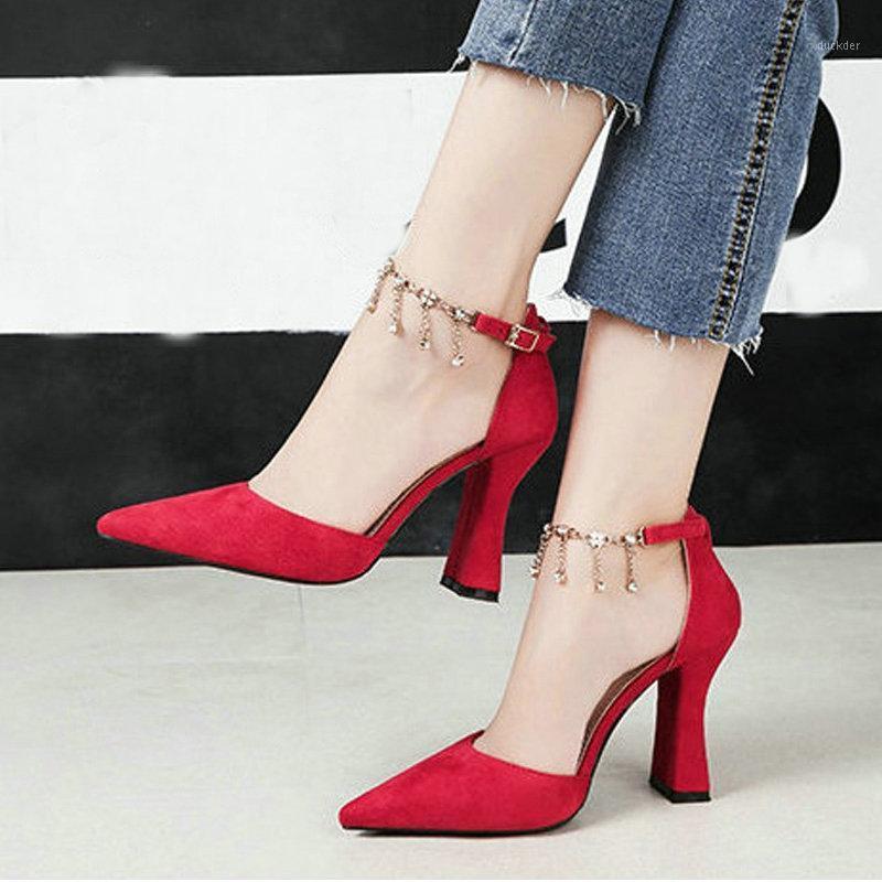 

Summer New Fashion Arrival Hot-selling shoes Women Sandals Heel Pumps Non-slip Sexy Pointed Comfortable Toe lady 9cm Shoes PB-441, Black