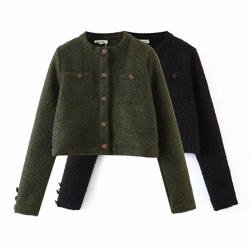 

Women' Jacket Coat fashion youth street short jacket coat elegant chic autumn women' 2021, Black