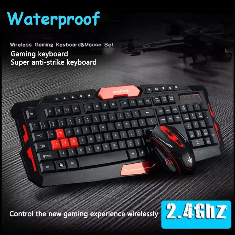 

New 2.4G 1600DPI Wireless Gaming Keyboard Mouse Combo Ergonomics Waterproof Optical For PC Computer Laptop Desktop Gamer HK8100