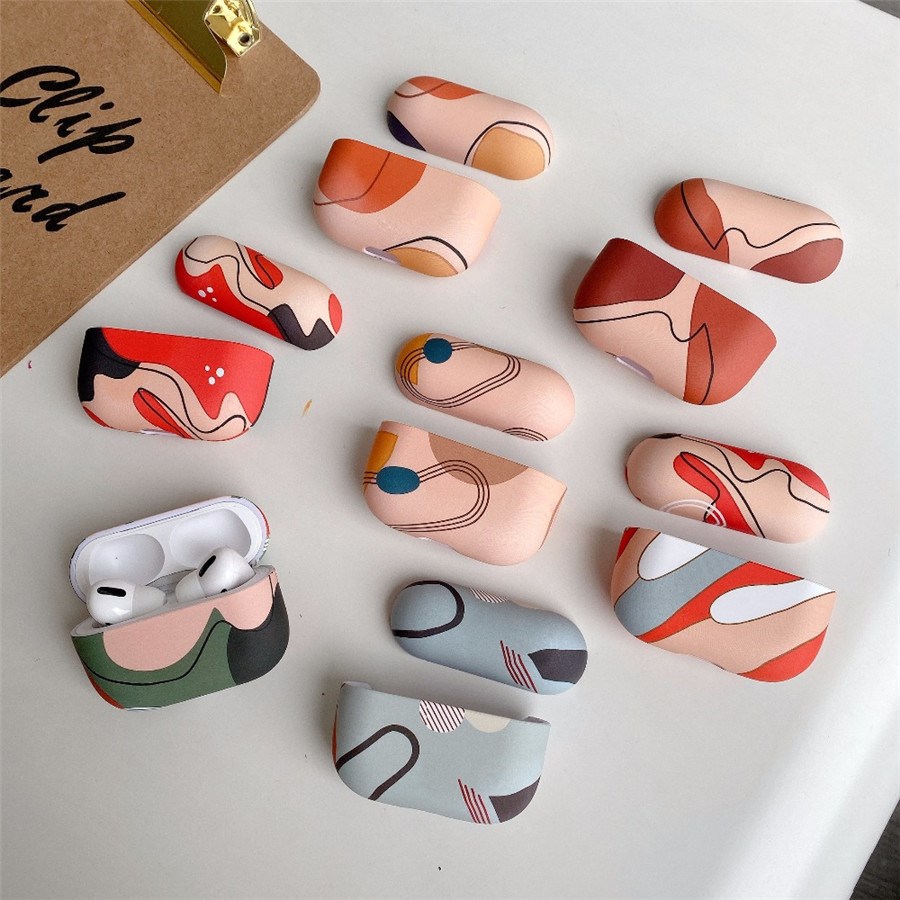 

Fresh fashion art Simple lines Wireless Bluetooth airpod pro case Earphone Headphones designer airpod 2 case air pods airpods pro case