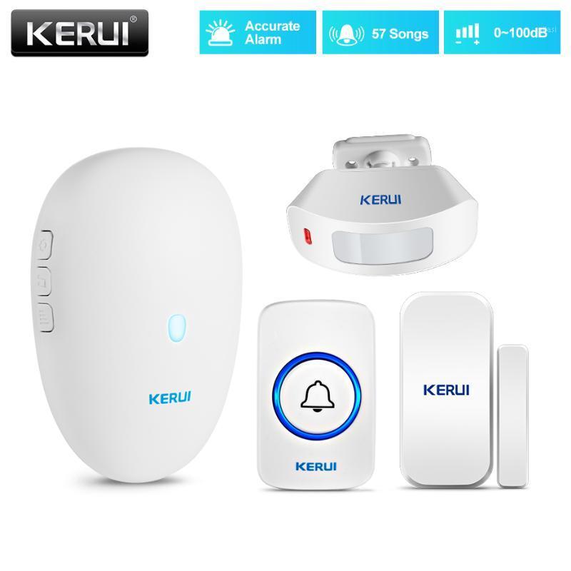 

KERUI Wireless Doorbell Home Security Welcome Alarm Kit 57 chimes Smart Doorbell 80m PIR Motion Detector Window Sensor Door Bell1