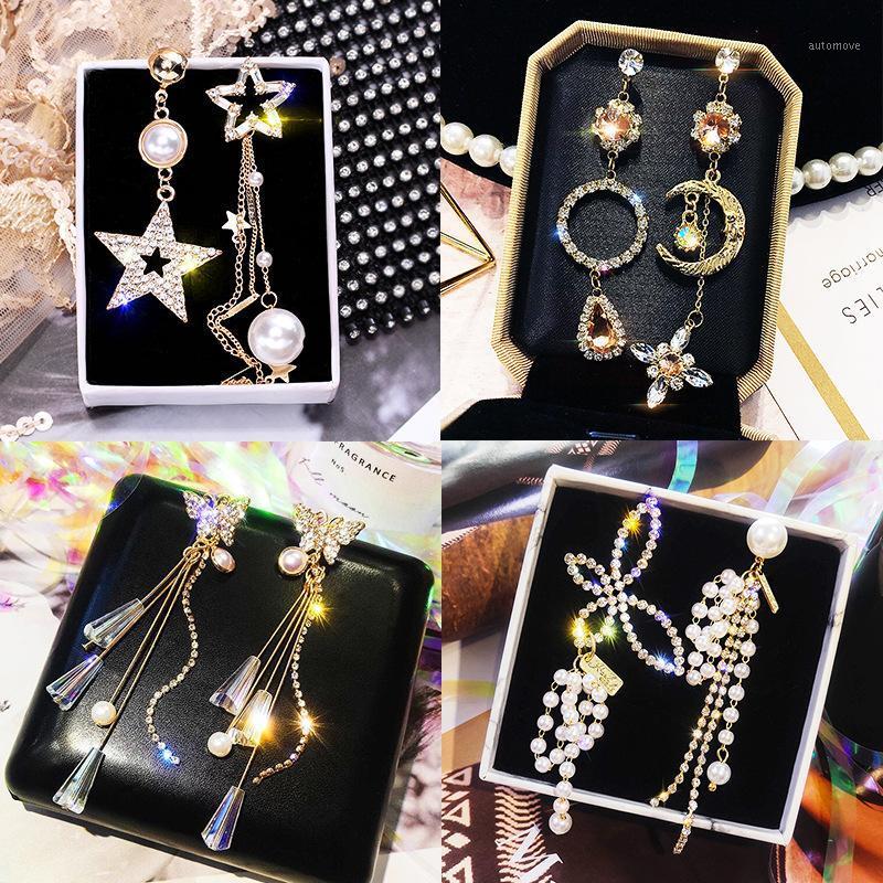 

Fashion Shining Circle Drop Earrings Precision Inlay Gold Silver Color Rhinestone Earrings for Women Wedding Party Jewelry1