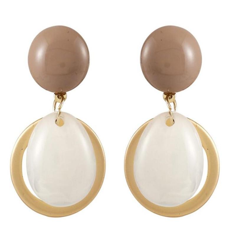 

Geometric Round Earrings Women's Resin Earrings Fashion Jewelry Accessories