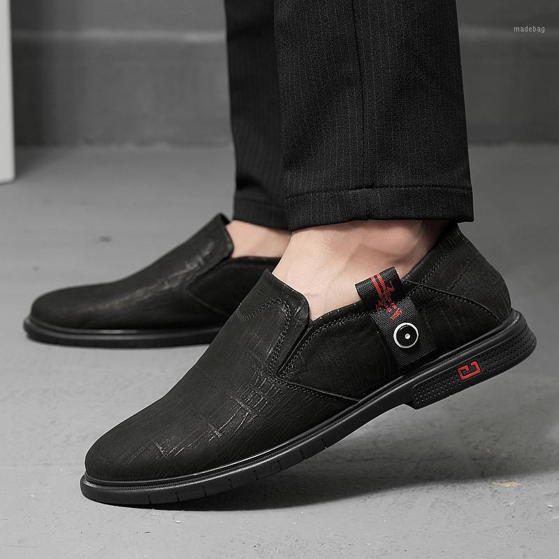 

New men's simple and versatile casual frosted leather shoes, comfortable and convenient, two-wear large size lazy foot shoes1, Black