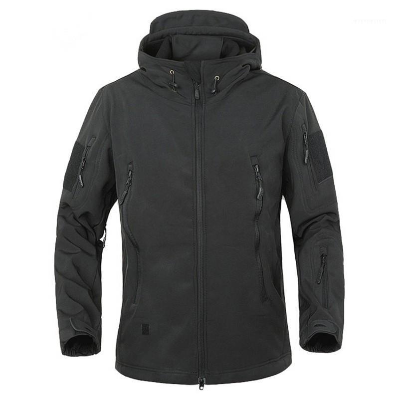 

2020 New Autumn Winter Men Jacket Casual Hooded Outerwear Male Pocket Zipper Long Sleeve Coat Waterproof Windbreakers -3XL1