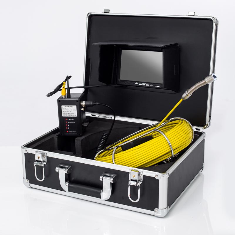 

7Inch Color Display Pipe Inspection Video Camera System Waterproof Diameter 17MM Camera Len 20-50M 12V4500MA Lithium Battery