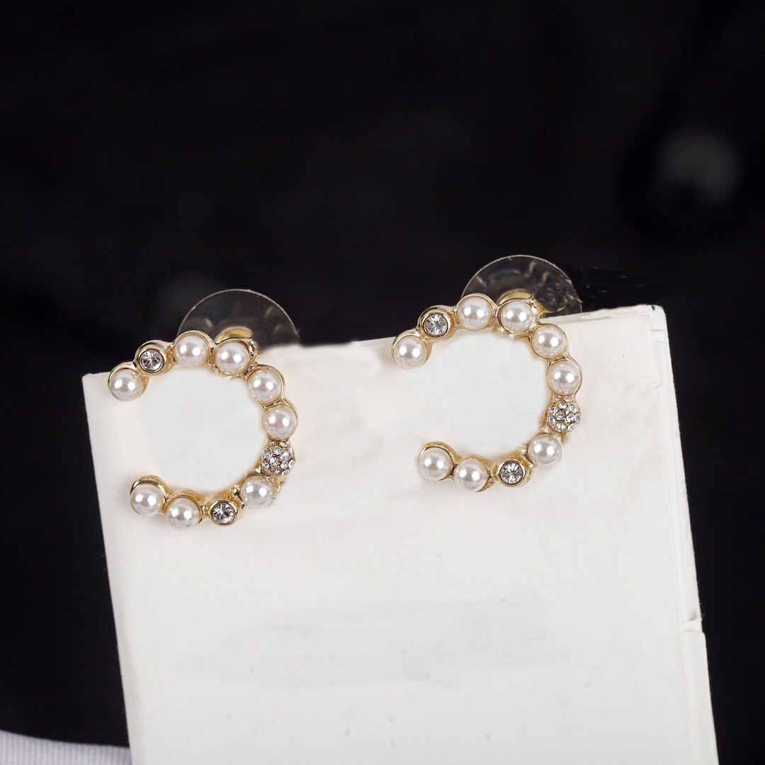 

Luxruious quality have stamp clearly stud earring with pearl and diamond for women engagement jewelry gift free shipping PS3592