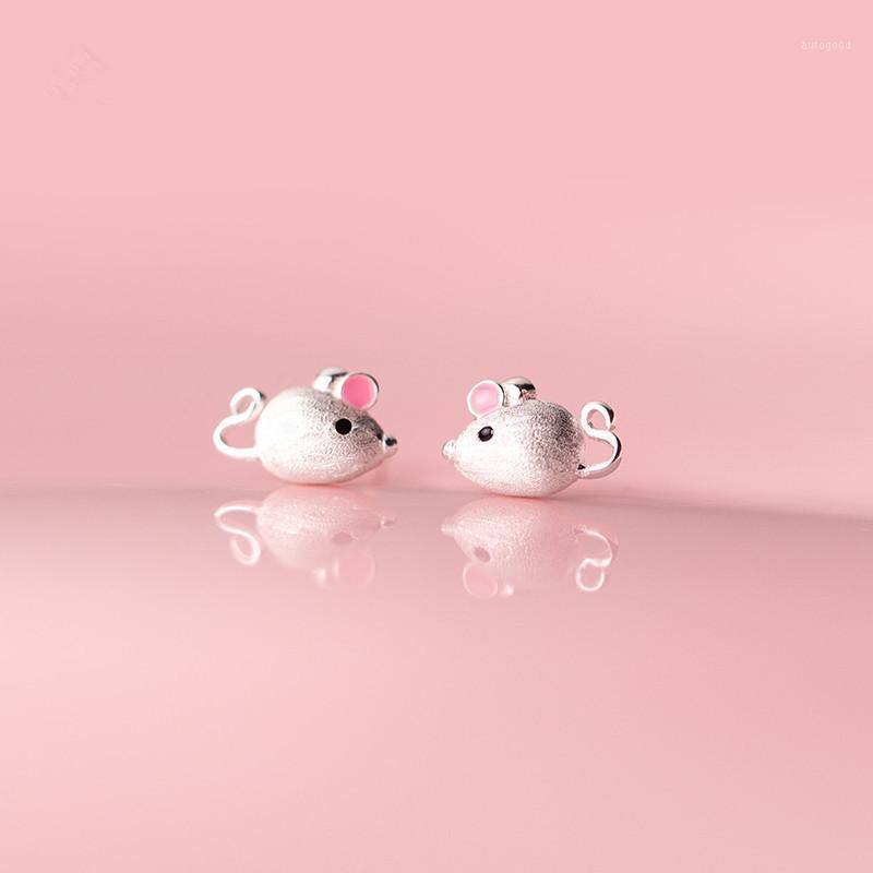 

Dangle & Chandelier OBEAR 2021 Rat Year Zodiac Sign Shiny Mouse Lovely Siver Plated Fashion Female Stud Earrings1