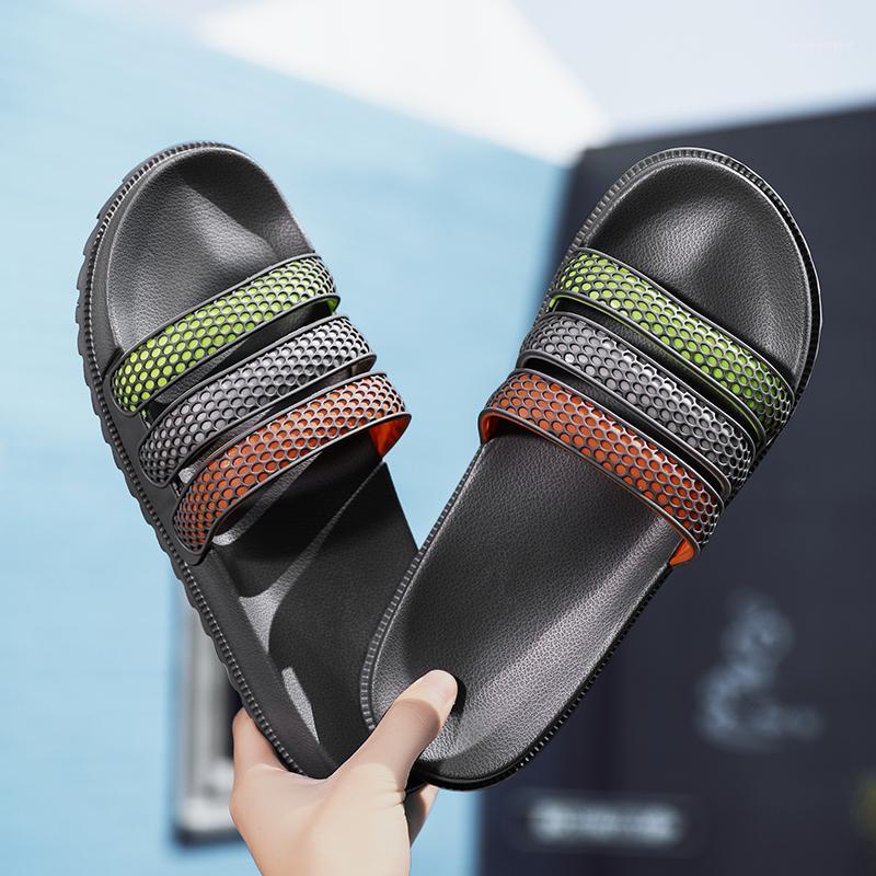 

GOODRSSON men's slippers summer outdoor beach non-slip men's sandals and slippers indoor breathable1, Black
