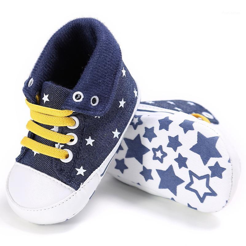 

18 Months Casual High Heel Baby Shoes Canvas Girls Boys Anti-slip Soft Bottom First Walkers Shoes Lace-Up Crib Sport1, Red