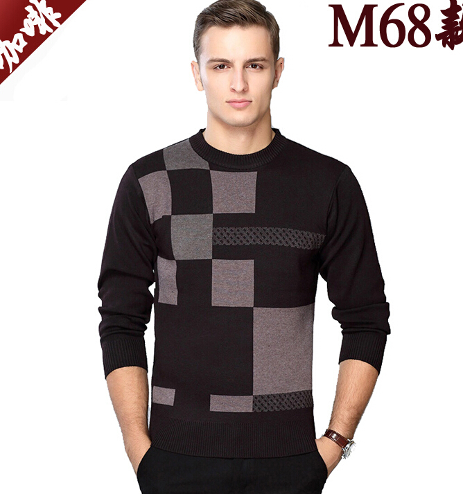 

2021 New Winter Mens Cotton Autumn Fashion Brand Casual Sweater O-neck Striped Slim Fit Sweaters 3wl4, As picture shown