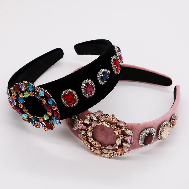 

Hair Clips & Barrettes Charm Luxury Women Colorful Super Flash Card Irregular Crystal Metal Band Lady Chic Head Jewelry Accessories, Golden;silver