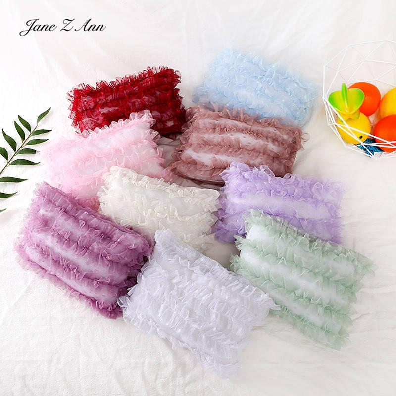 

Jane Z Ann Solid color Baby photography pillow multi-color lace infant studio shooting accessories1, White