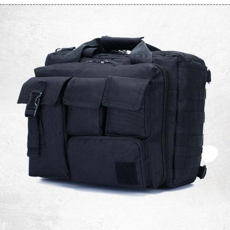 

Tactical Computer Handbag Molle Laptop Camera Shoulder Bag Outdoor Camping Shoulder Messenger Bags, Black