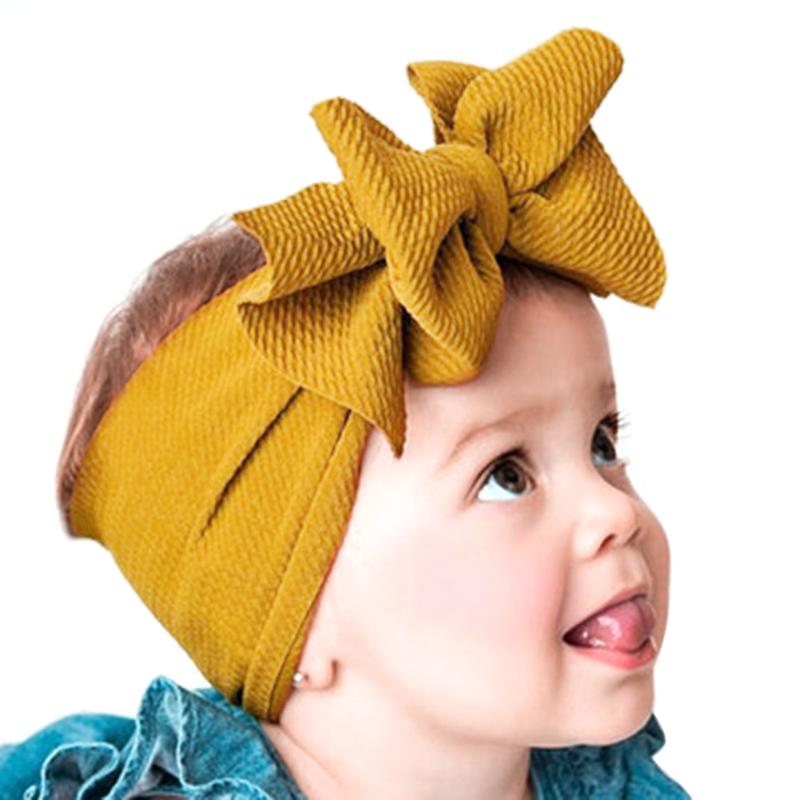 

9 Colors Baby Girls Toddler Bow Headbands Stretchy Turban Knot Hairband Headwear hair accessories for children newborn toddler