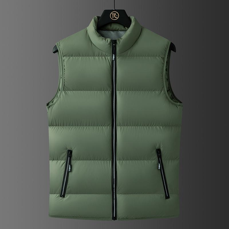 

Mens Vest Jacket Autumn Winter Fashion Vests Men's Warm Thick Coats Jacket and Coats Zipper boys Sleeveless Men Down, Gray