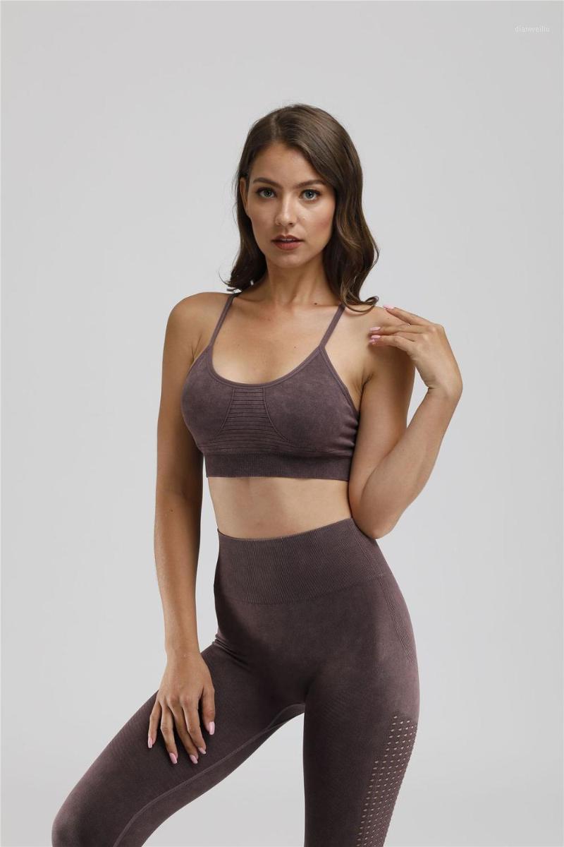 

Women Seamless Gym Set Women Fitness Yoga Set Sports Suits High Waist Leggings+Push Up Bra 2 Peice Sportswearo1, Black