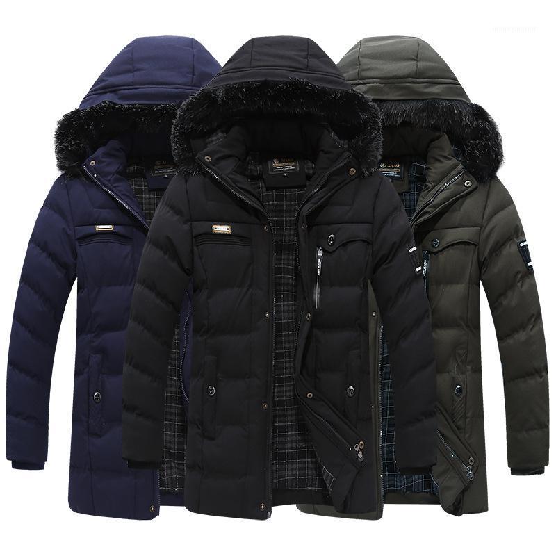 

2020 Designer Men's Padded Jacket Winter Down Jacket Men Middle-aged Padded Men's Middle-aged and Elderly1, Black