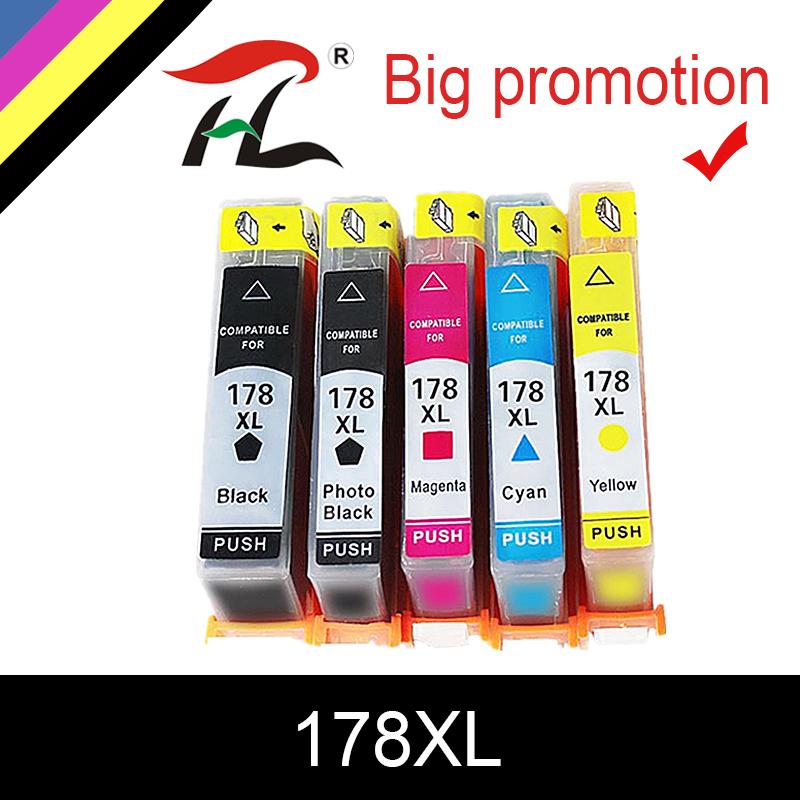 

5PK 178XL ink Cartridge for 178xl 178 compatible for 7510 B8550 C309a 5510 C410c C5324 C5390 D5460 B109a 3070A 6510 C5388