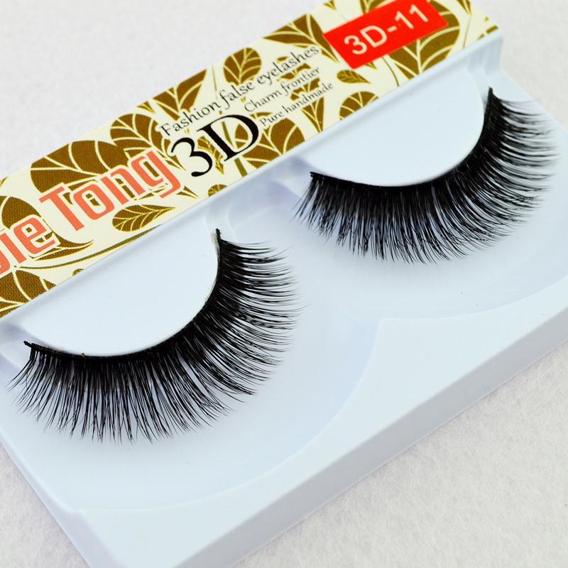 

5 pairs fashion natural long 3d false eyelashes extension black fake eye lashes beauty makeup tools Mink 3D-11 new arrival