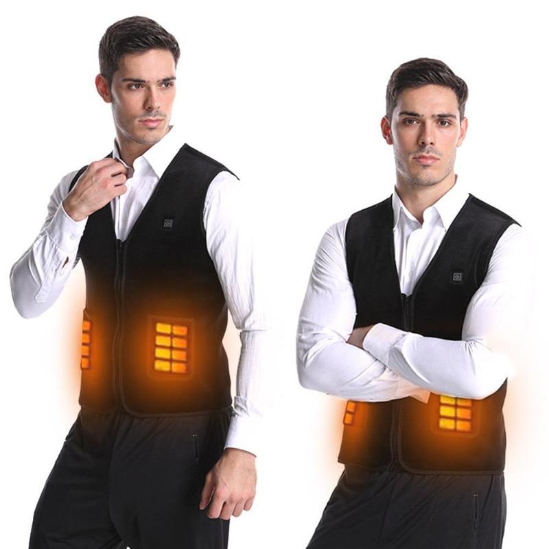

Heated Vest USB Powered Adjustable Washable Heated Vest with 3 Temperature Settings for Hiking Camping Fishing