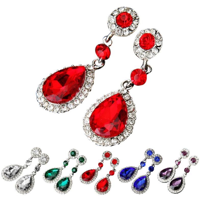 

Women Ethnic Earrings Crystal Rhinestone Long Pendant Earrings Gift For Girls Ladies Dangle Eardrop Oorbellen #BL1