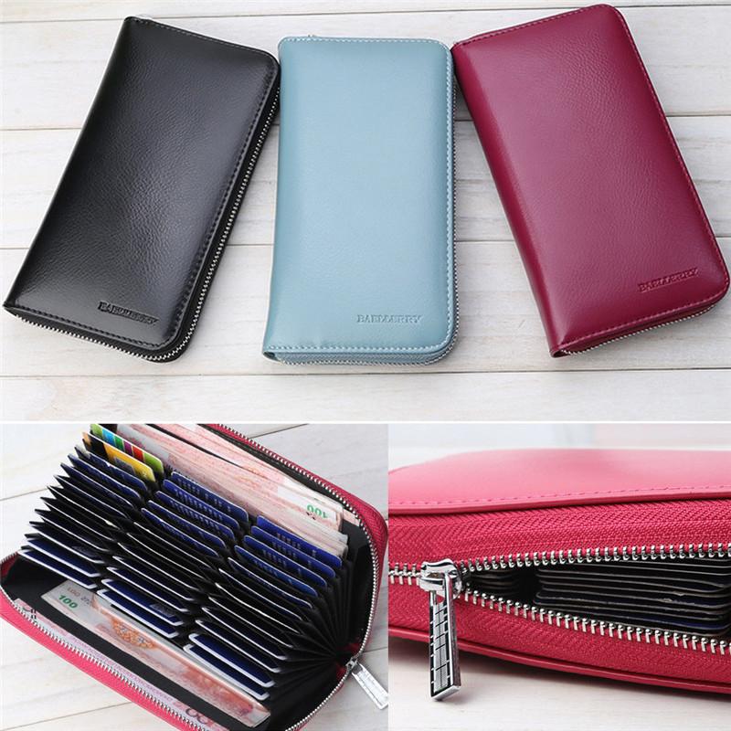 

1PC Women's Zip Around PU Leather Billfold Multi Card Pocket Money Coin Pouch Storage Bags