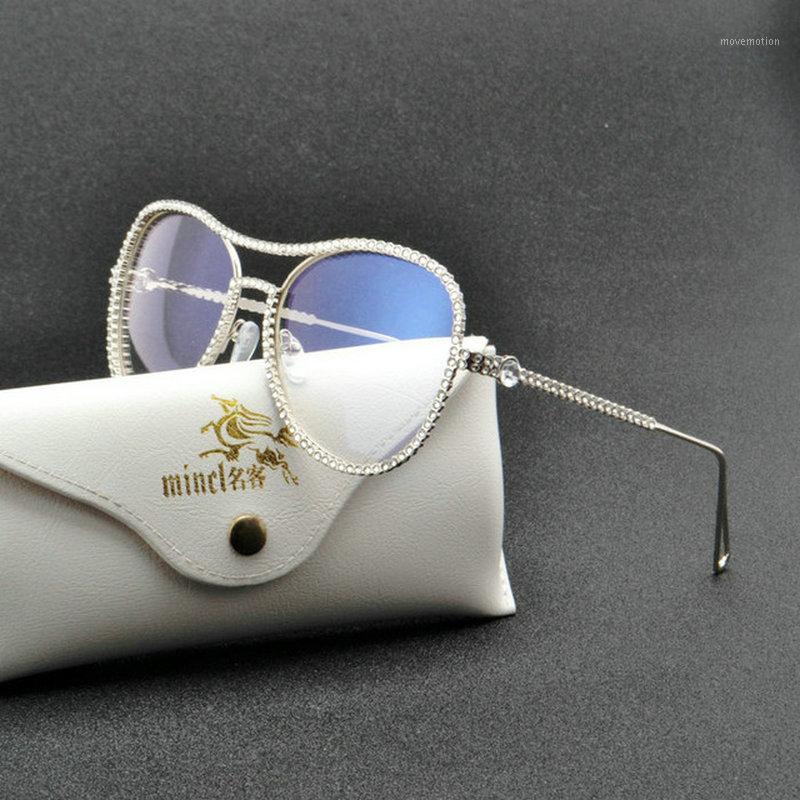 

Blue Light Blocking Glasses Women High Quality diamond Presbyopic Eyewear Progressive Multi Focus Reading Glasses FML1