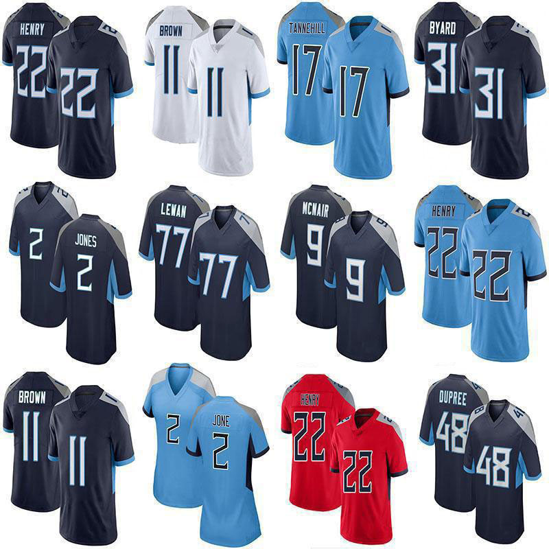 

2 Julio Jones 22 Derrick Henry 11 AJ Brown Custom Football Jerseys 17 Ryan Tannehill 8 Adrian Peterson 9 Steve McNair 27 Eddie George Taylor, Black;red
