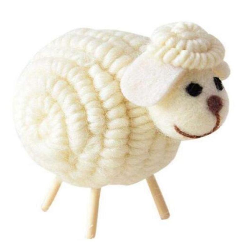 

Christmas Nordic Wool Felt Lovely Sheep Cute Desktop Mini Ornaments New Year Table Decorations for Home Gifts CNIM Hot