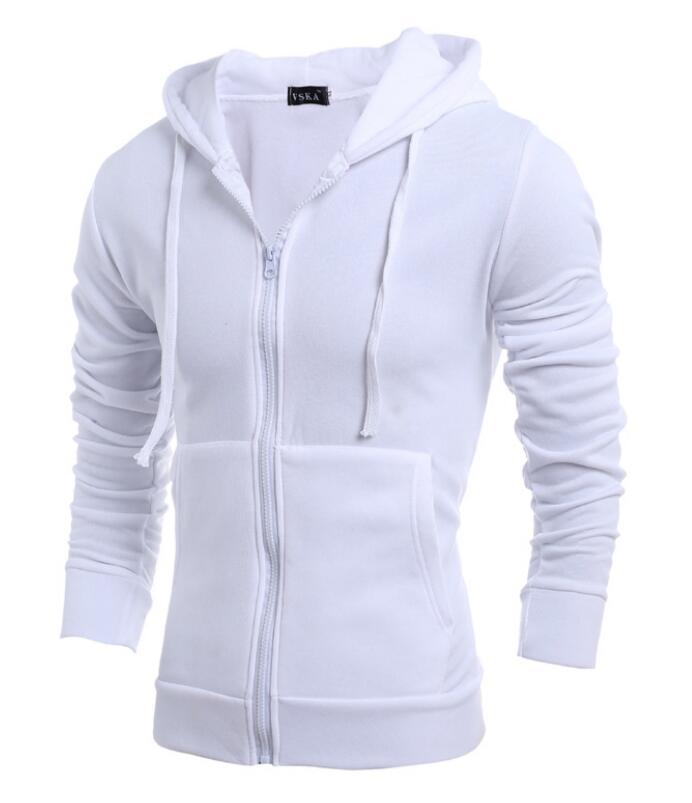 

2021 New Spring Autumn Men Hooded Mens Sweatshirts Hoodies Solid Color Hoodie Male, Black