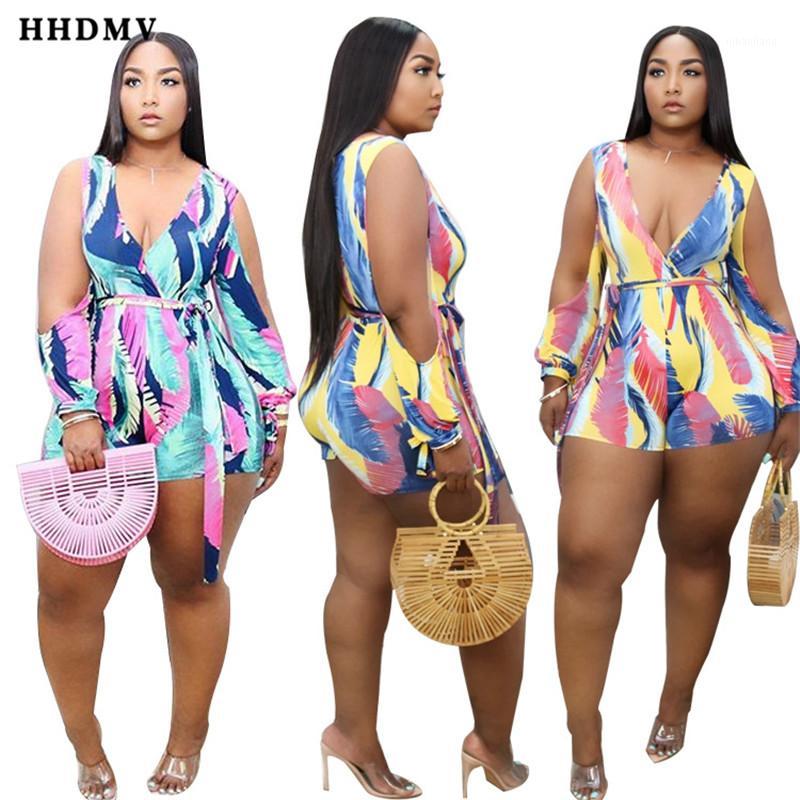 

HHDMV fashion 2020 women new reduction of age hip hop style short dresses long sleeve deep v printed sashes mini short dresses1, Blue
