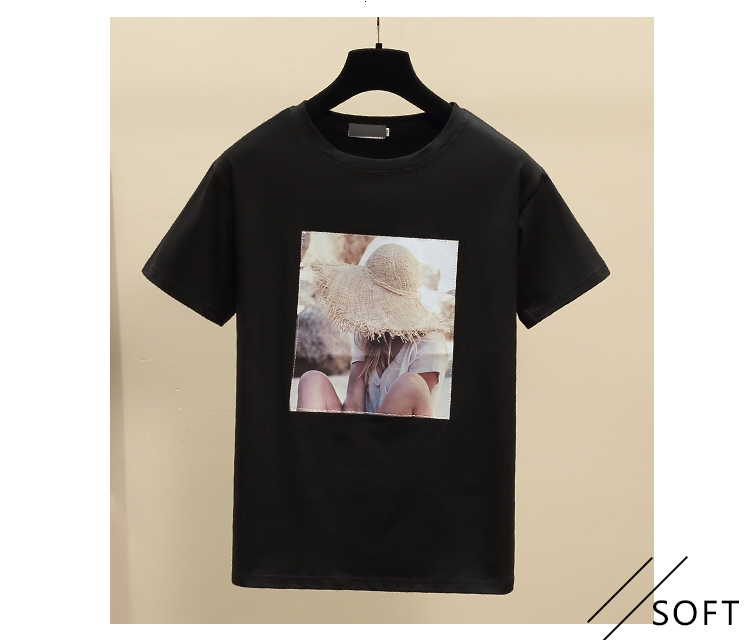 

Best Selling Women's t Shirt Summer Cotton Material O- Neck Tops Clothing Lq800y 95ff, F4