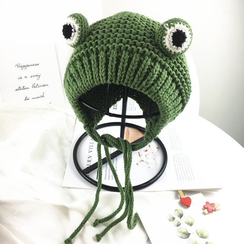 

Cartoon Frog Knitted Hat Winter Warm Hat Cap Beanie for Kid Boy and Girl Cute Selling Cute Ear Protection Warm Cosplay1