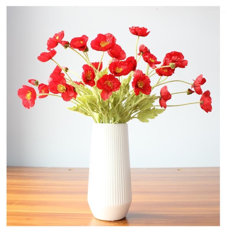 

Beautiful Artificial flowers Poppy Stem Silk Flowers Home Wedding Decoration Gift1, Yellow