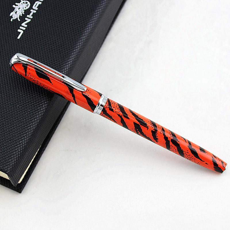 

2019 New Jinhao noble leopard fountain pen 0.38mm&0.5mm best selling ink pen gift high quality student supplies calligraphy pens1, Red
