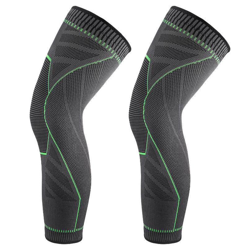

Sports Full Leg Compression Knee Sleeves Knee Braces for Arthritis Pain Relief Running Basketball Football Cycling Fitness Gear, 1 pcs