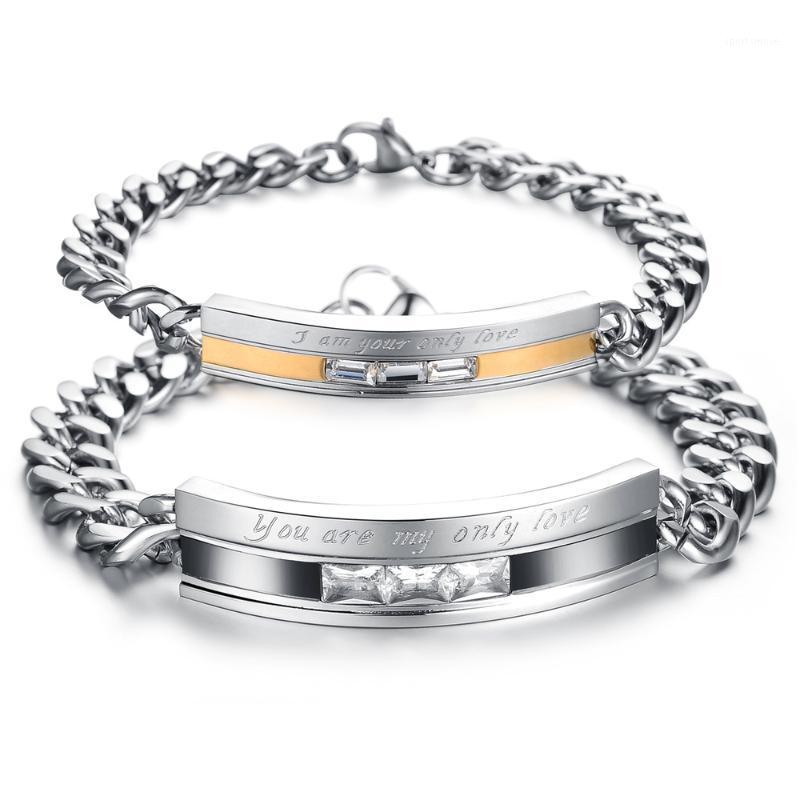

Fashion Stainless Steel Bracelet Couple Jewelry Chains, crystal heart bracelets Biker, Wholesale wedding bracelet GS7091