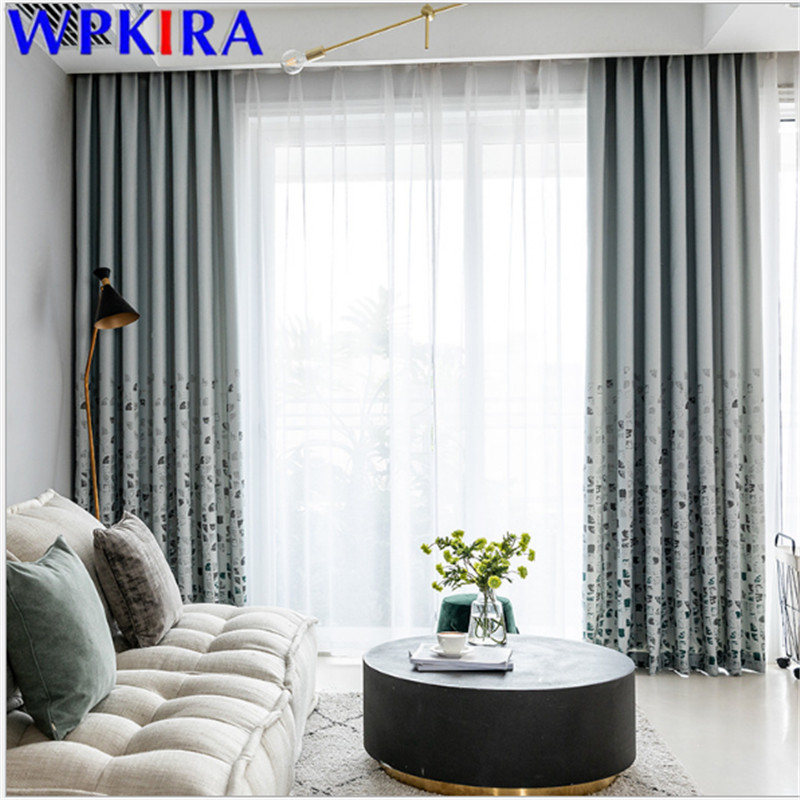 

Modern Printed Curtain For Living Room Sheer Curtains Bedroom Window Treatment Blackout Soft Curtains Home Decora 1pc W-AD380#30, Curtain cloth