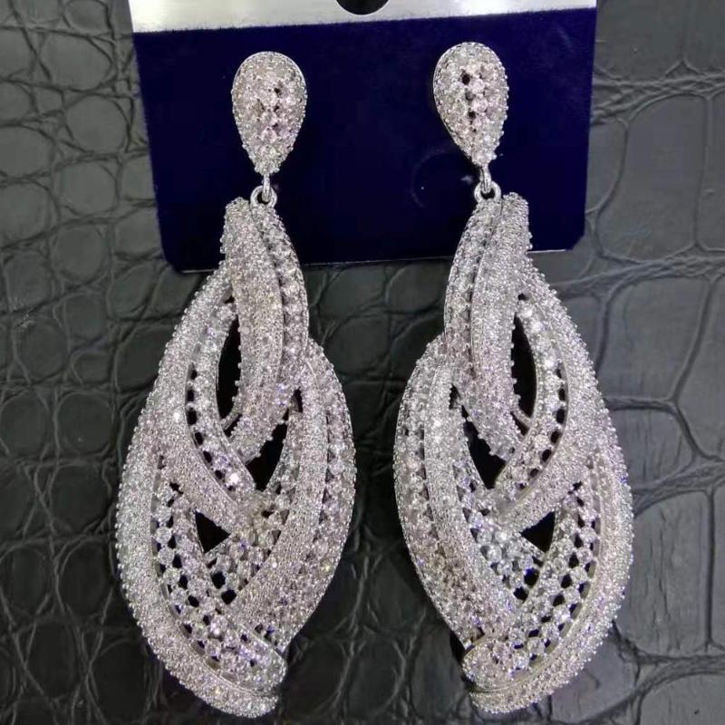 

GODKI Trendy Geometric Women Stud Earrings Elegant Big Statement Party Wedding Womens Earrings in Jewelry 201